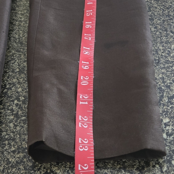 Y2K Silkland 100% Pure Silk Brown Trenchcoat Overcoat Women's 8 Lined 2 Pockets - Picture 11 of 13